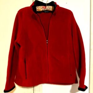 Women’s small maroon fleece jacket made in USA by Black Diamond. Hardly worn.